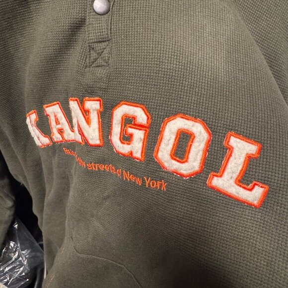 Kangol Workwear Sherpa Lined Waffle Hoodie Deep Depth Size: L NWT - Picture 4 of 4